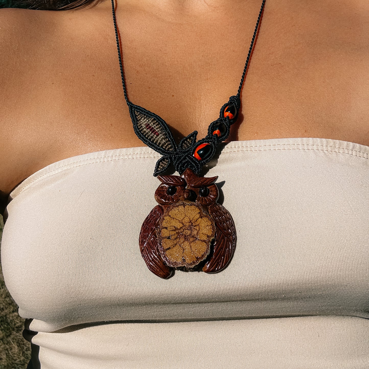 Amazonian Vine Necklace – Forest Owl
