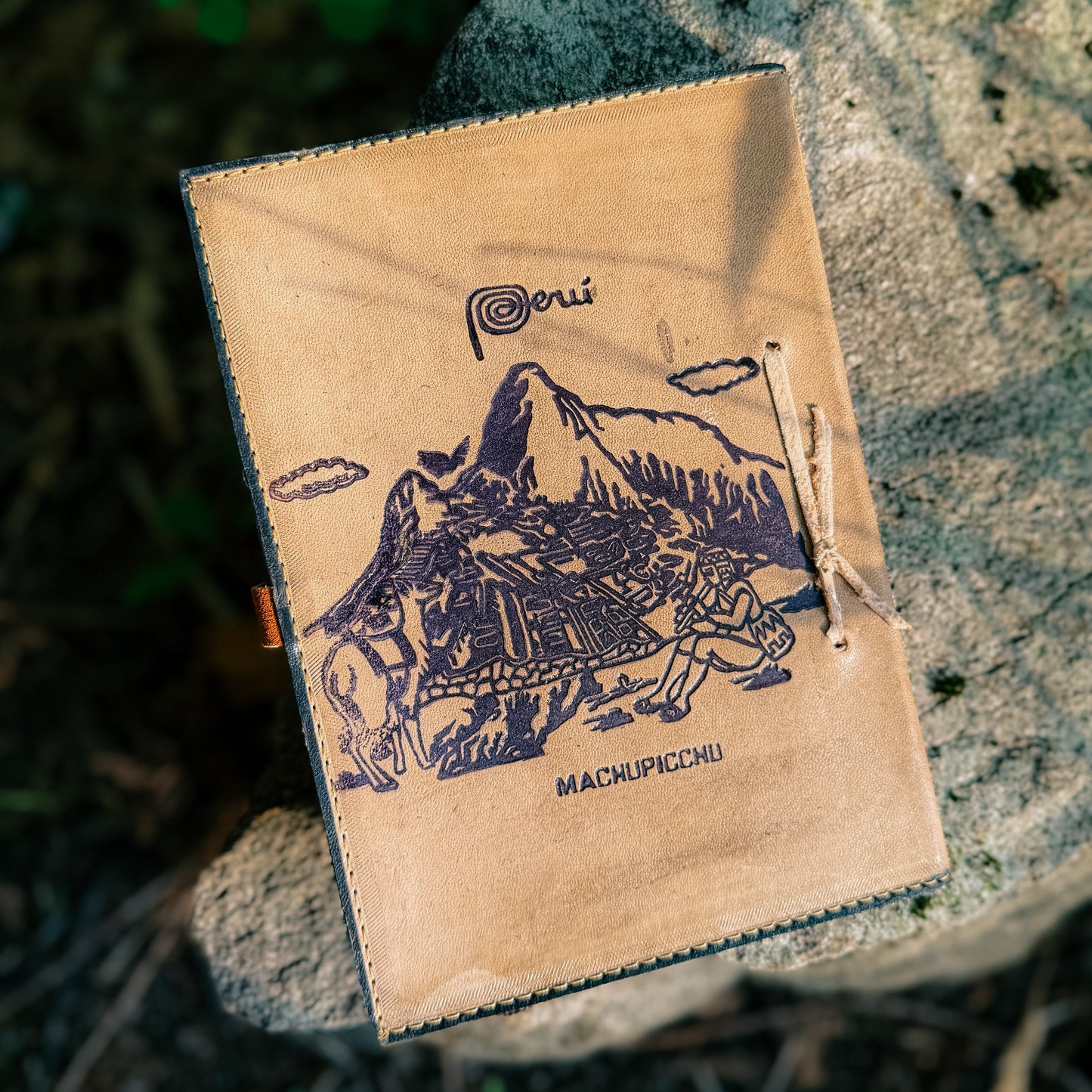 White Llama Leather Journal
