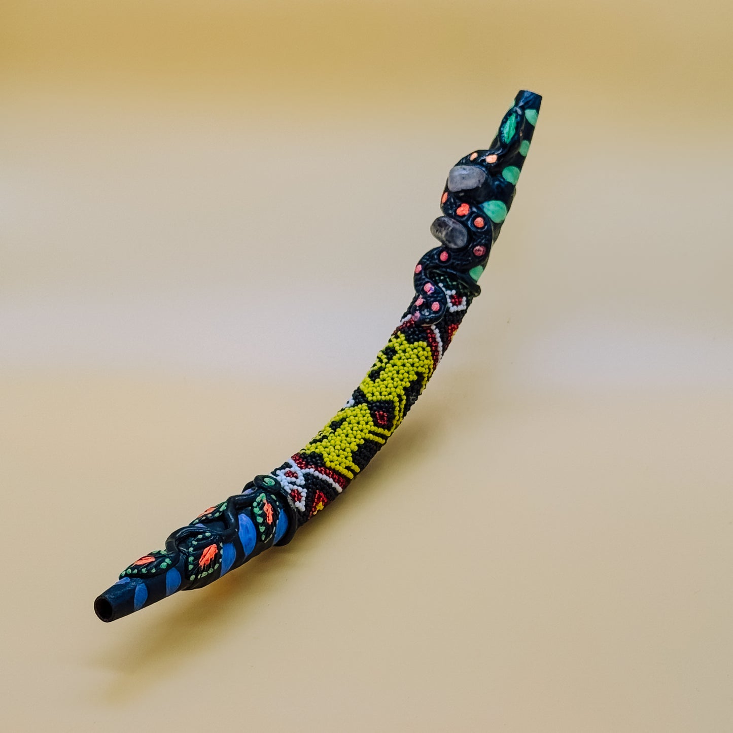 Shipibo Tepi - Dark Beadwork & Carved Spiral