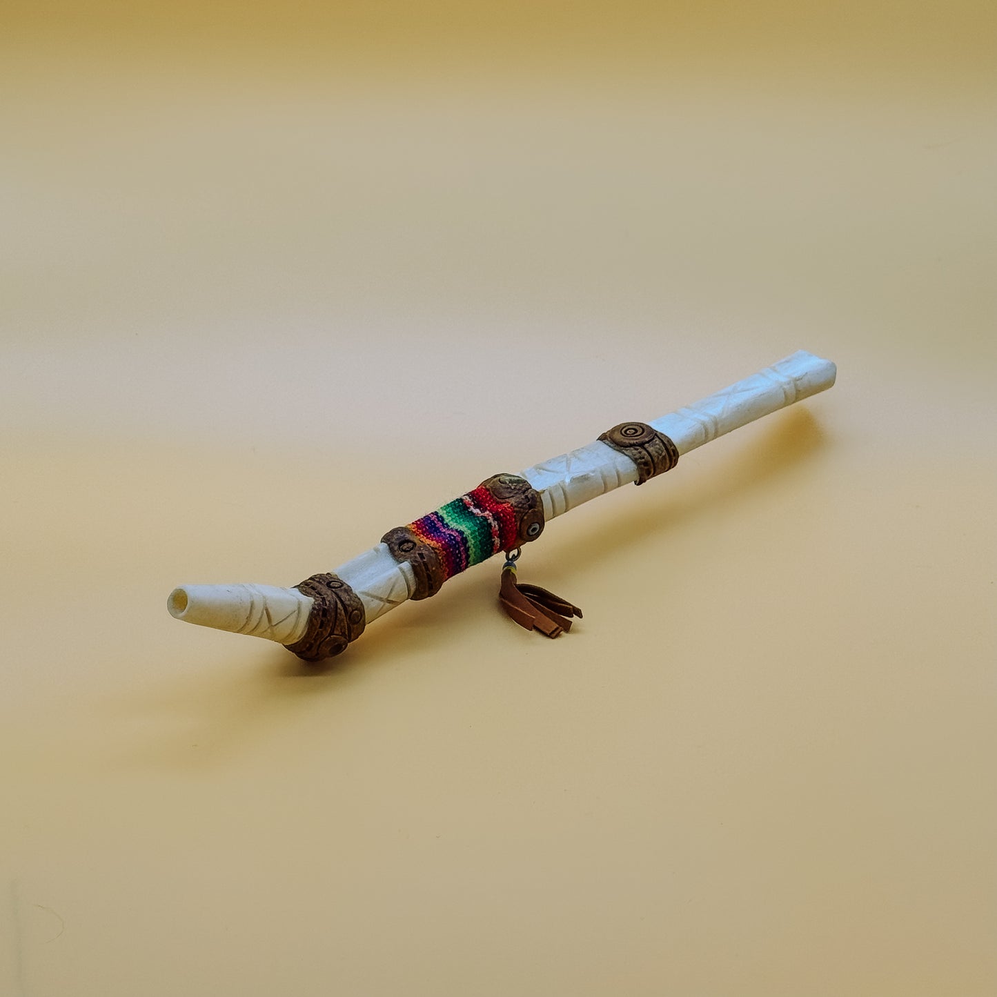 Sacred Valley Alpaca Tepi - White Bone & Multicolor