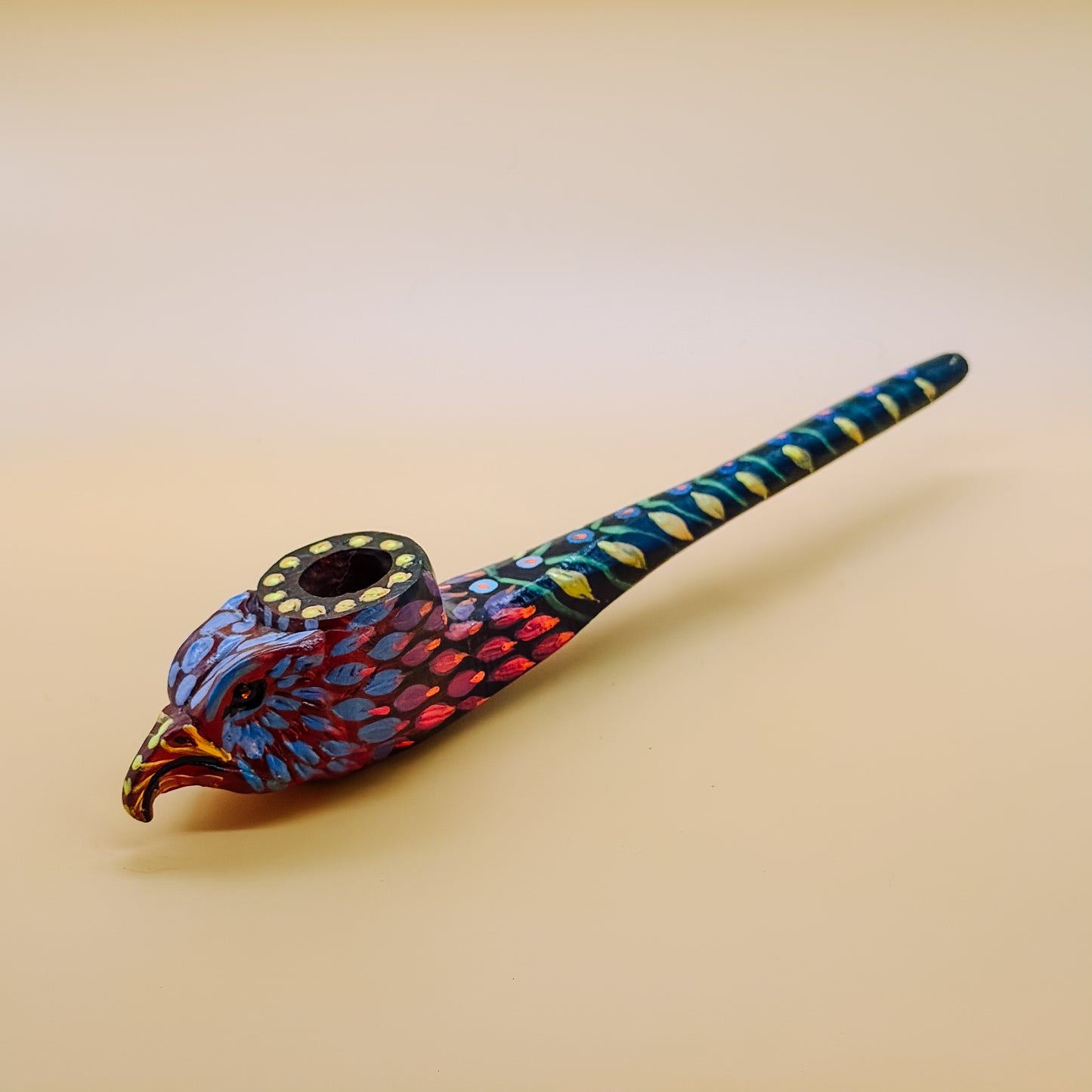 Shipibo Eagle Prayer Pipe