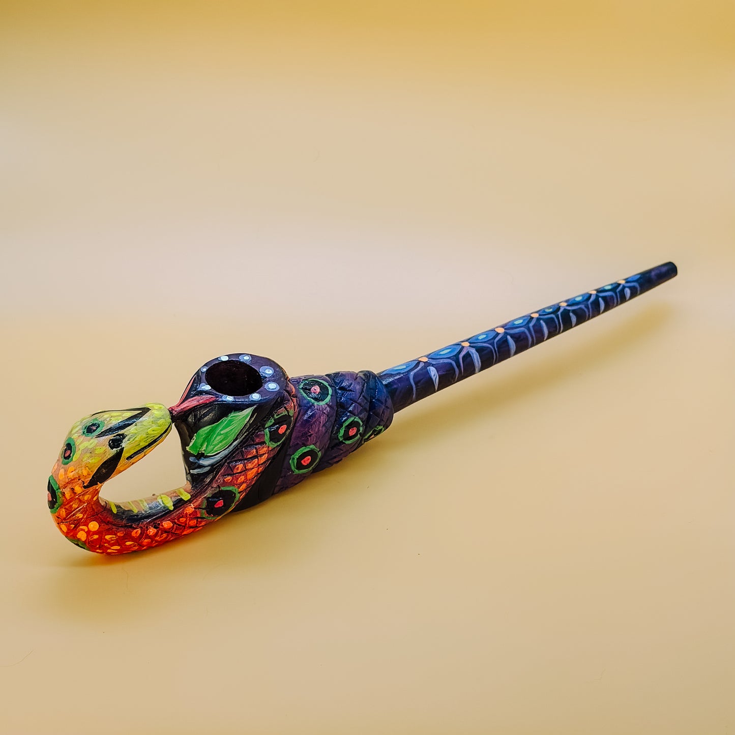 Shipibo Serpent Prayer Pipe