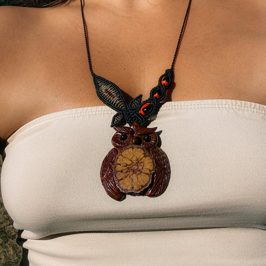 Amazonian Vine Necklace – Forest Owl