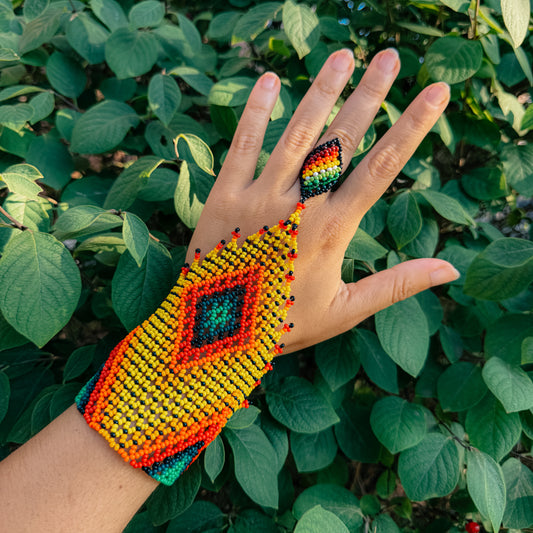 Huni Kuin Beaded Bracelet & Ring