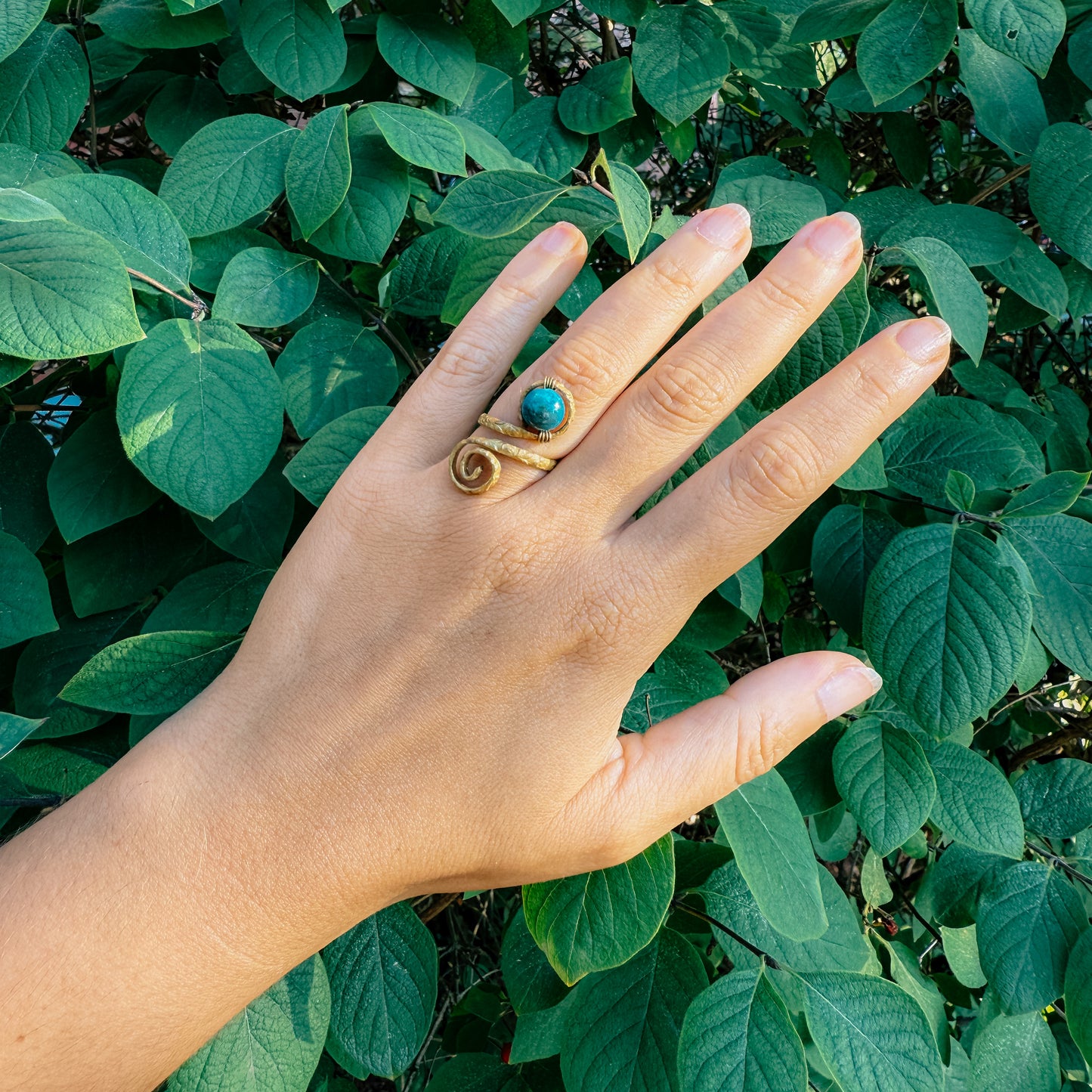 Urubamba Handmade Spiral Stone Ring