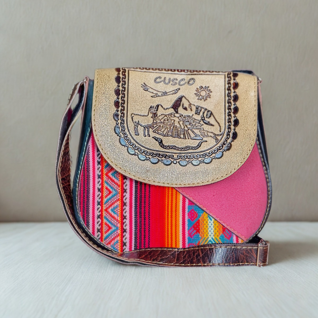 Cusco Crossbody Purse – Pink Sunrise