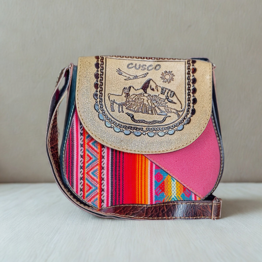 Cusco Crossbody Purse – Pink Sunrise