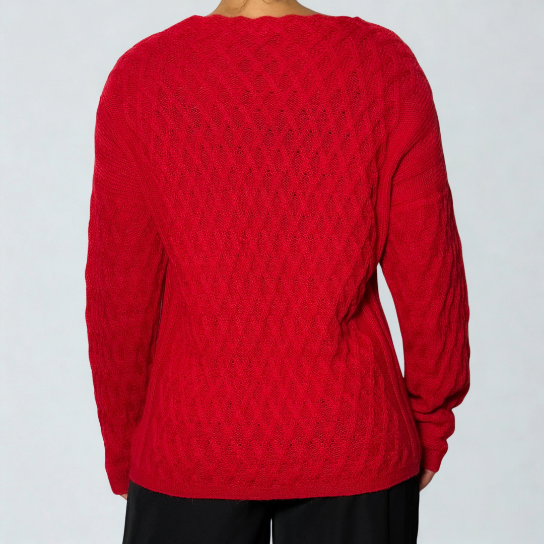 Pure Baby Alpaca Sweater - Red