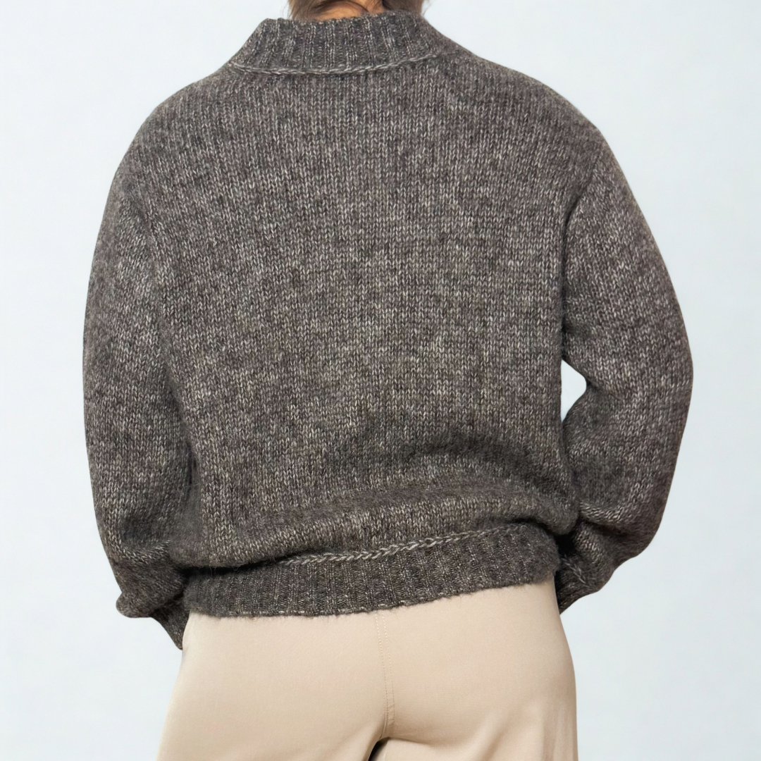 Pure Baby Alpaca Sweater - Charcoal Gray