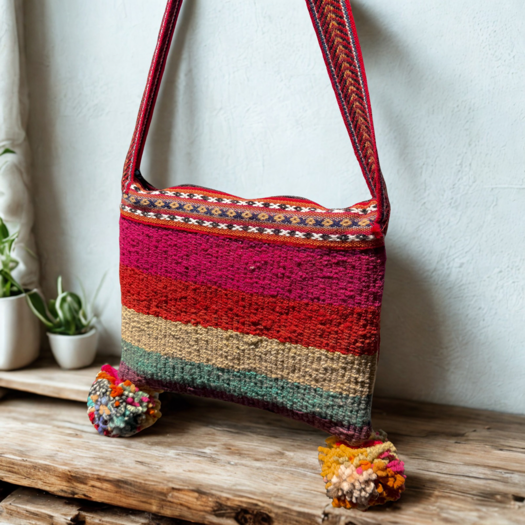 Peruvian Textile Purse – Purple Red