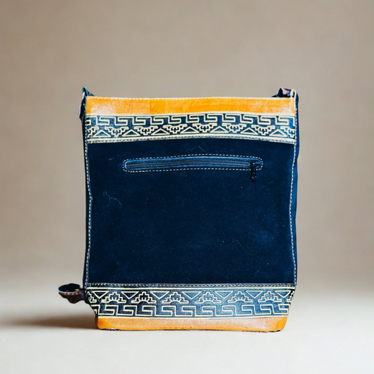 Acrylic Leather Andean Purse – Green Chakana