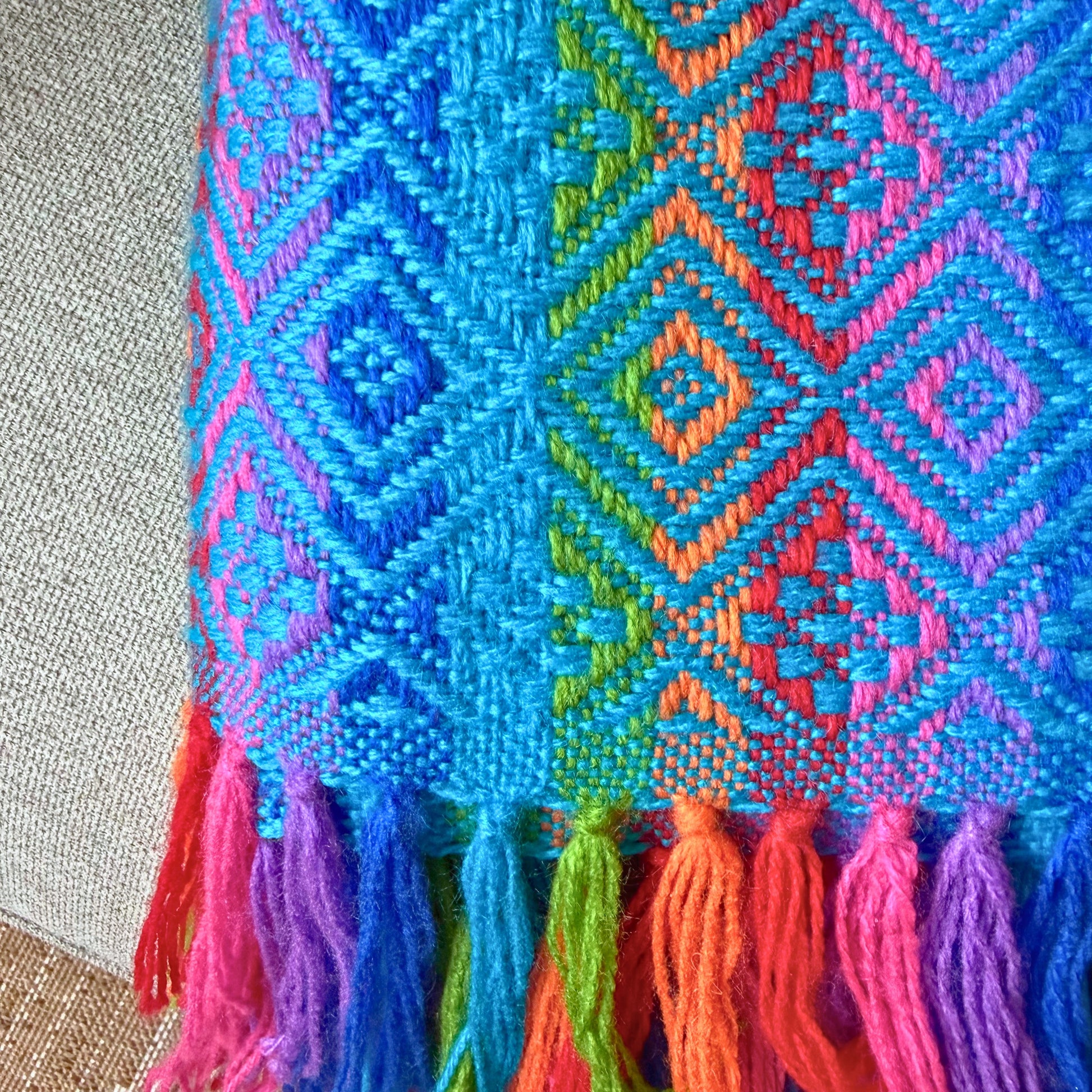 Andean Blanket No. 01 - weave and fringe detail