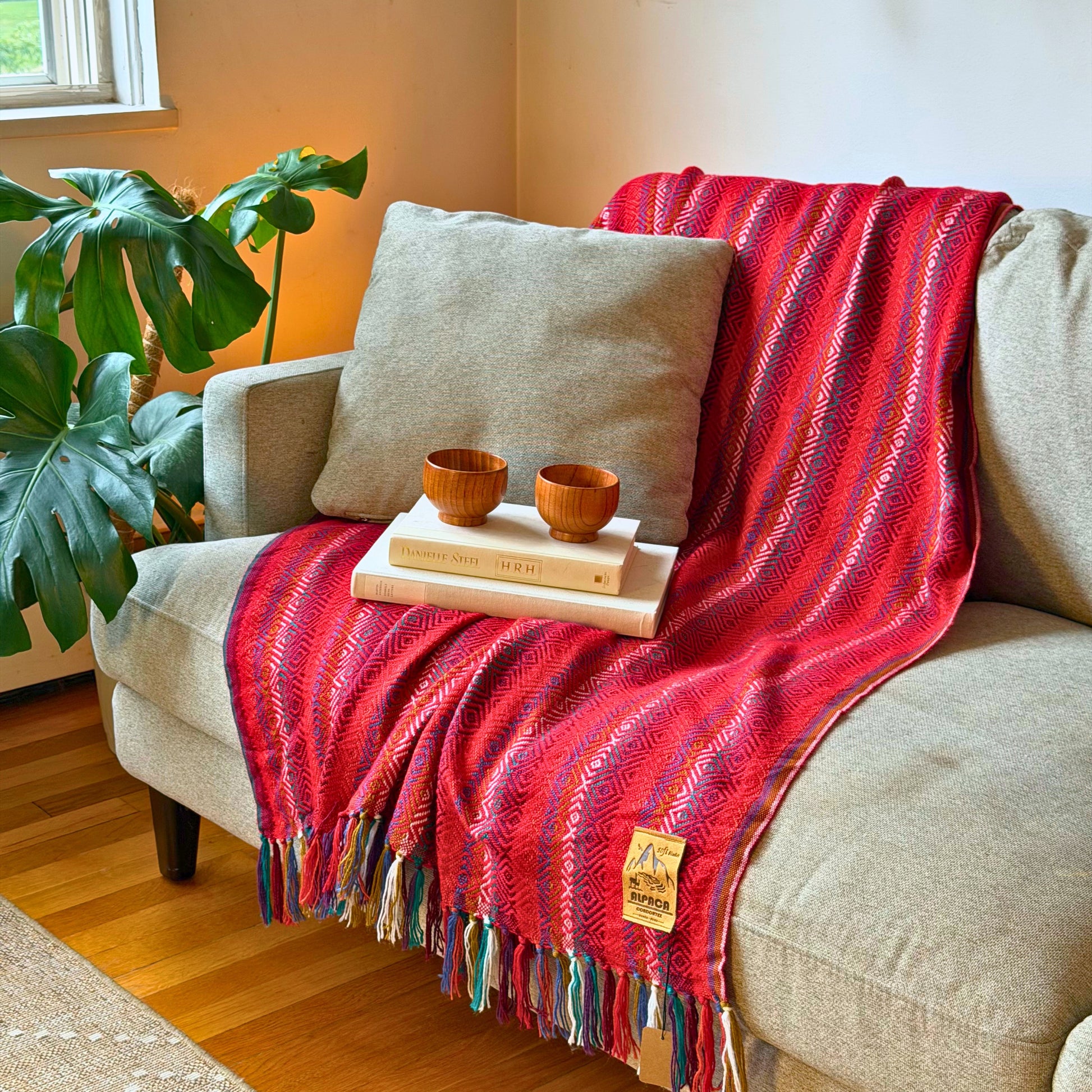 Andean Blanket No. 02 - draped over armchair