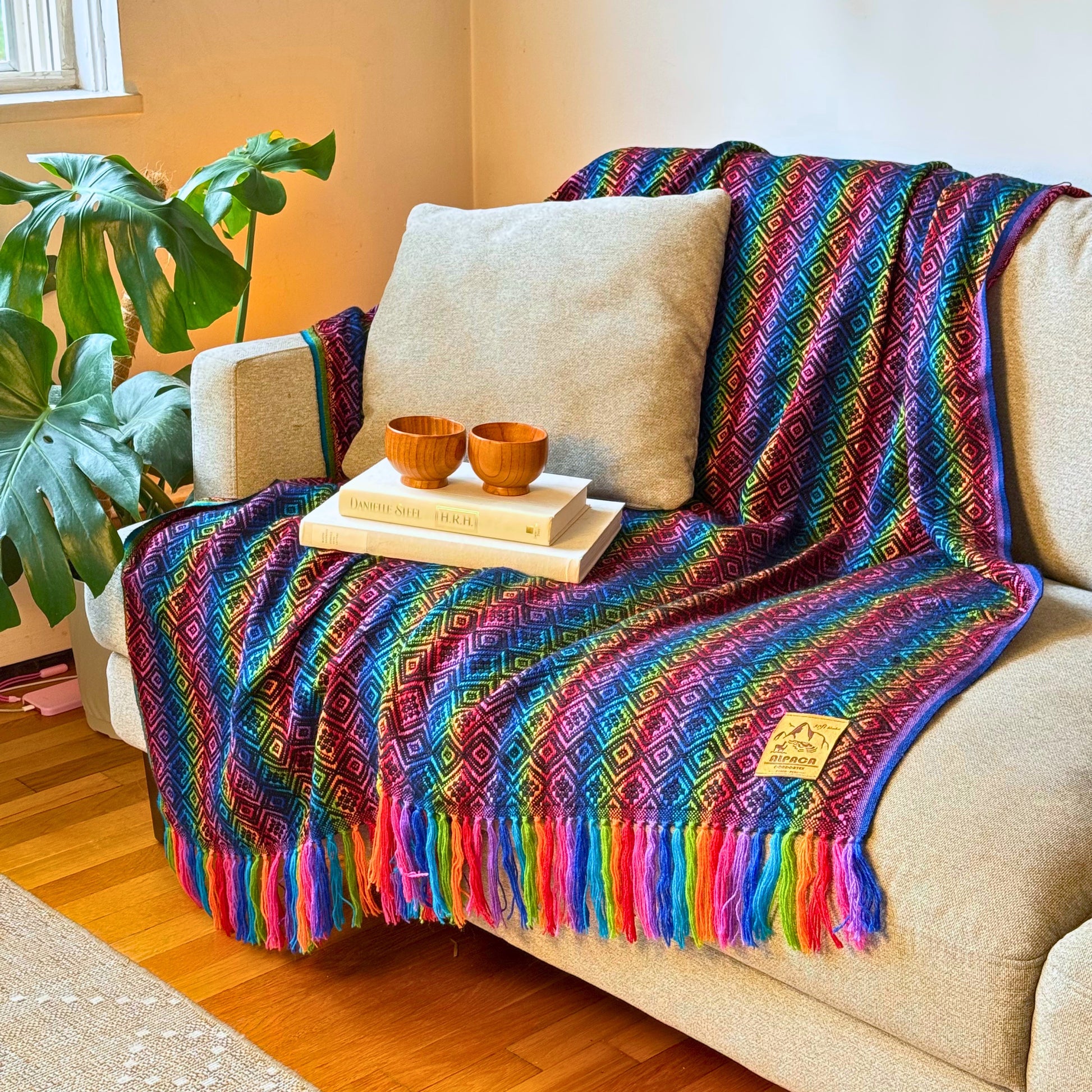 Andean Blanket No. 06 - draped over sofa
