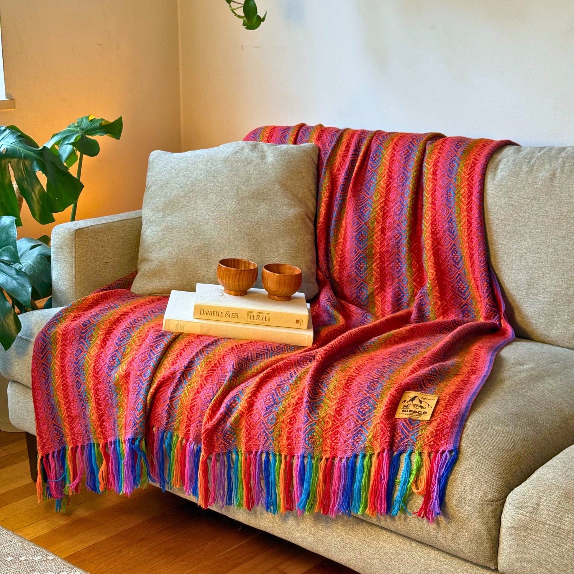Andean Blanket No. 07 - draped over sofa
