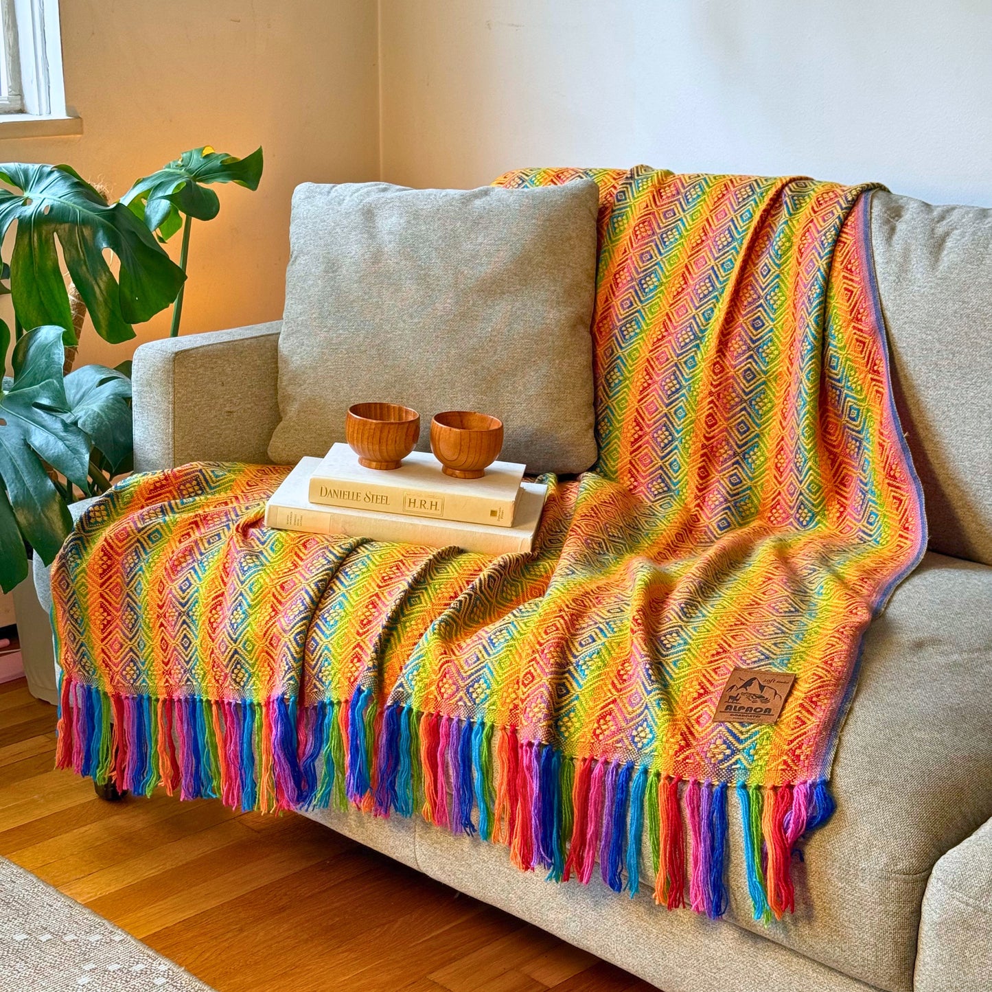 Andean Blanket No. 08 - draped over sofa