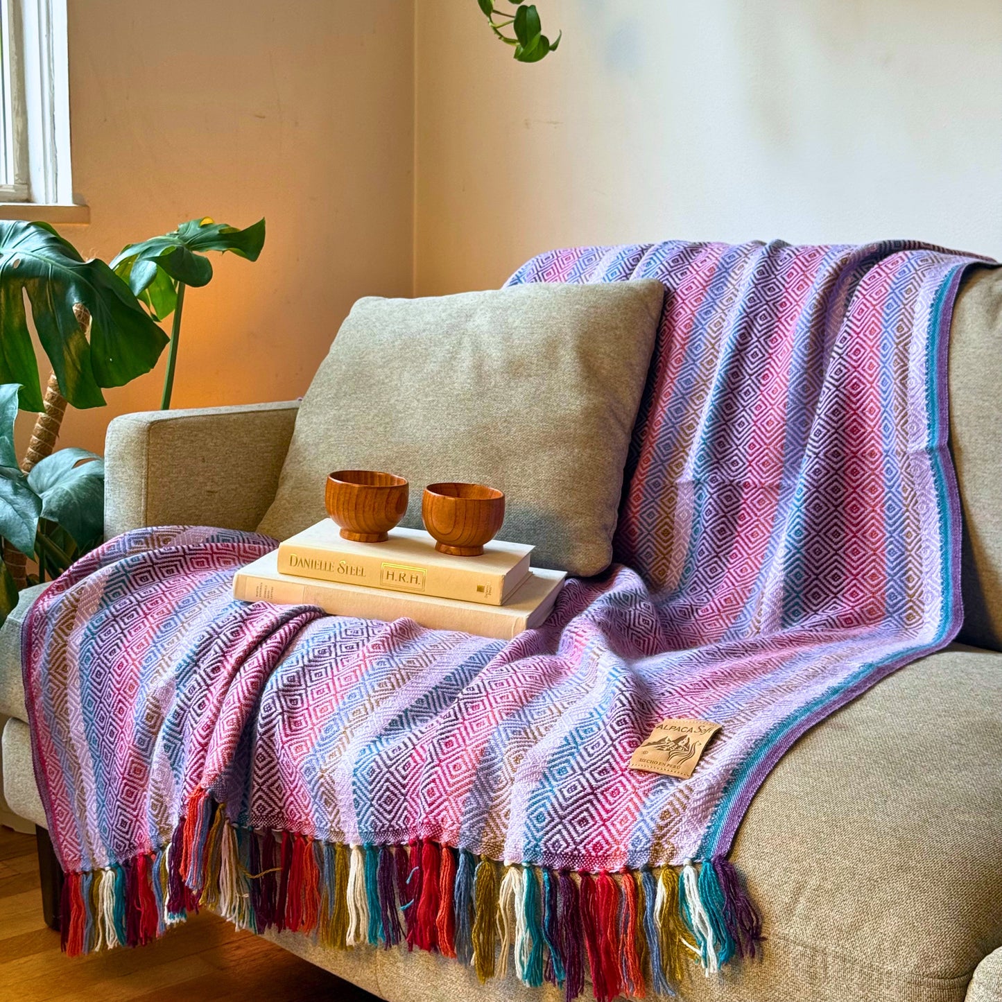 Andean Blanket No. 09 - draped over sofa