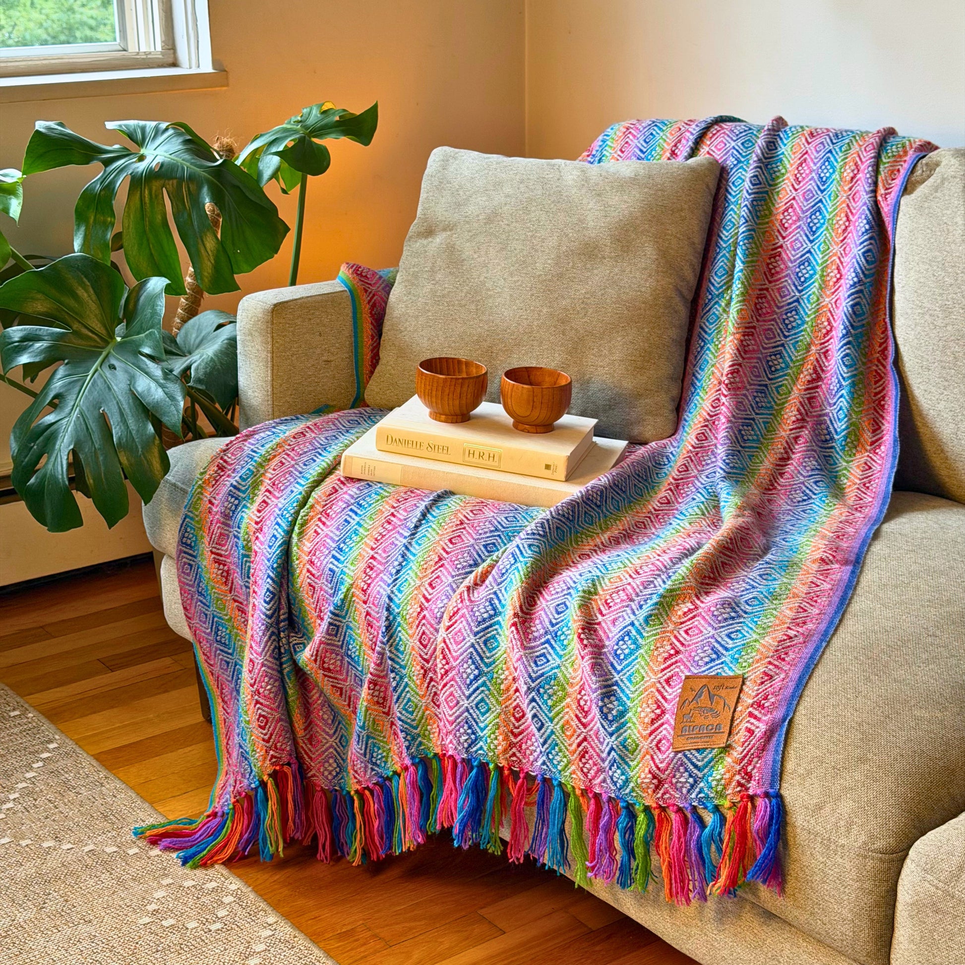 Andean Blanket No. 10 - draped over armchair